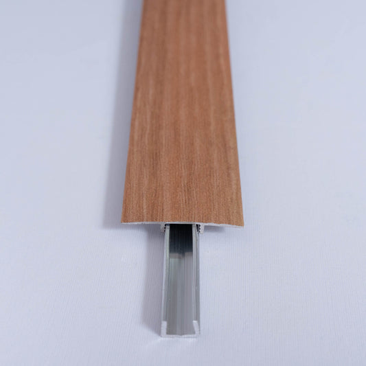Perfil de Transição Vinílico Classico - 2400 MM - Com Base Alumínio