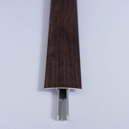 Perfil de Transição Vinílico Moderno - 2400 MM - Com Base Alumínbio