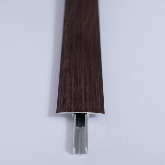 Perfil de Transição Vinílico Moderno - 2400 MM - Com Base Alumínbio