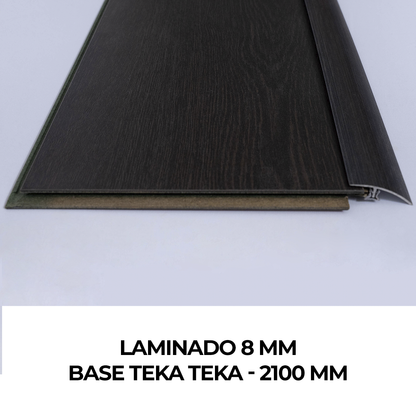 Perfil Redutor Laminado 8 mm Com Base Ébano 2100mm Alumínio