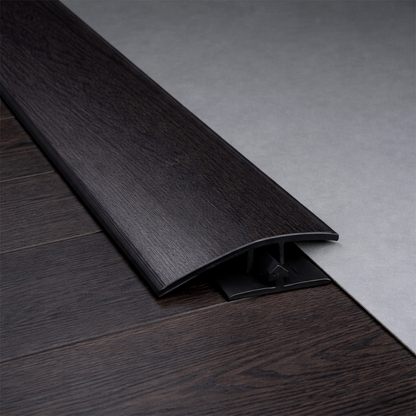 Perfil 3 em 1 Ébano DesignFloor - acabamento elegante para piso laminado