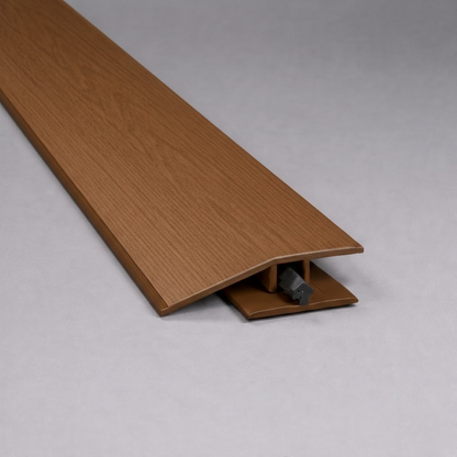 Perfil 3 em 1 Jequitibá DesignFloor - acabamento elegante para piso laminado