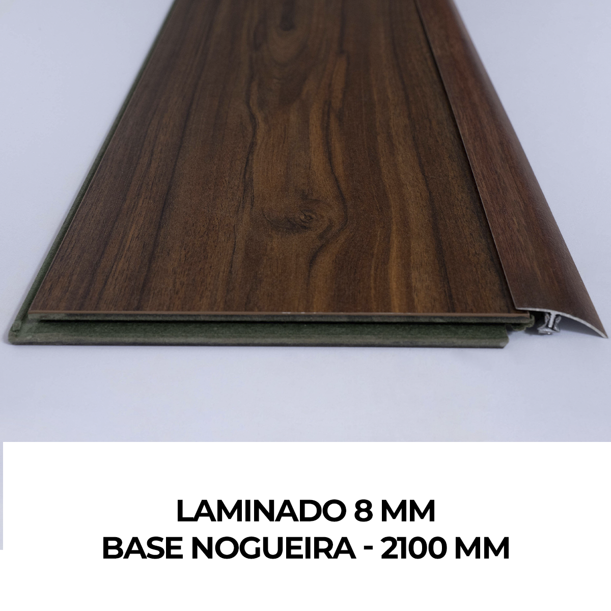 Perfil Redutor Laminado 8 mm Base Nogueira 2100 mm Alumínio