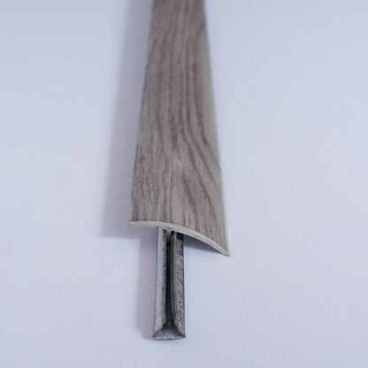 Perfil redutor laminado 8mm Teka DesignFloor - acabamento alumínio 2100mm